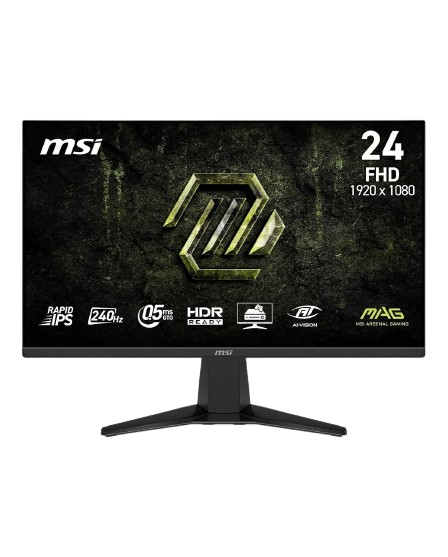 Monitor gaming para eSports de 24 pulgadas MSI MAG 245F X24 Full HD a 240 Hz nativos con panel Rapid IPS, 0,5 ms de respuesta y AMD FreeSync Premium