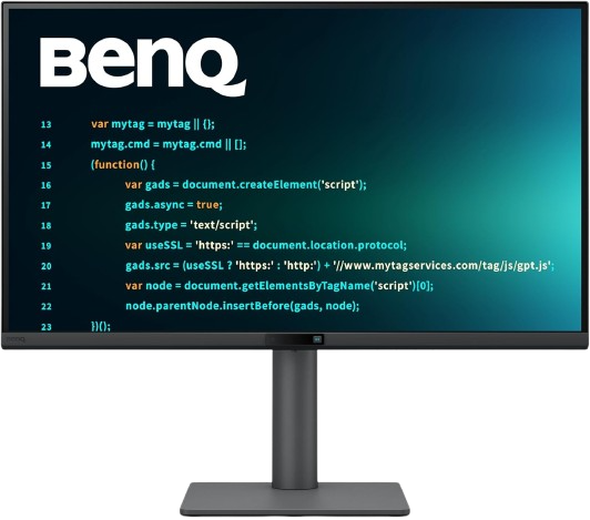 Monitor para programación BenQ RD270Q de 27 pulgadas QHD 144 Hz con panel antirreflejos Nano Matte y USB-C