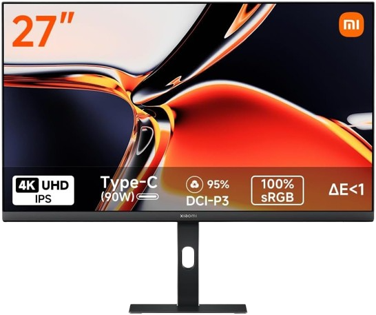 Monitor 4K de 27 pulgadas Xiaomi A27Ui con panel IPS y USB-C de 90 W