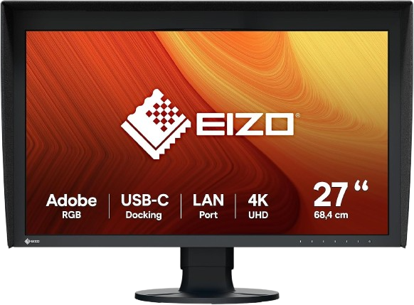 Monitor profesional 4K EIZO ColorEdge CG2700X con sensor integrado, 99% Adobe RGB y USB-C de 94 W