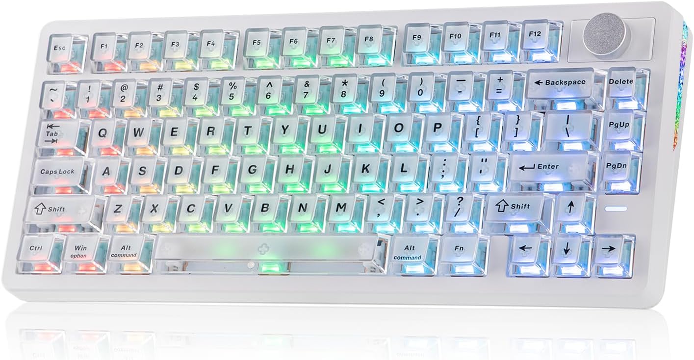 Teclado magnético híbrido EPOMAKER HE75 V2 TMR formato 75% con estructura gasket mount y mando modular