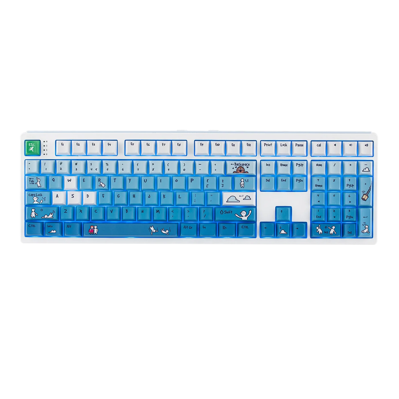 Teclado gaming magnético EPOMAKER x Human Fall Flat HE108 con switches Hall Effect y Rapid Trigger