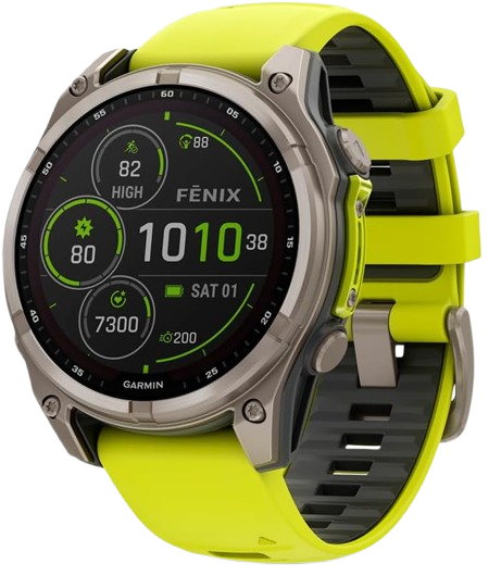 Reloj outdoor Garmin fēnix 8 Solar con cristal Power Sapphire y bisel de titanio