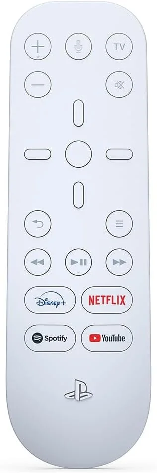 PlayStation 5 Media Remote multimedia Netflix Disney+ YouTube Spotify centro salón