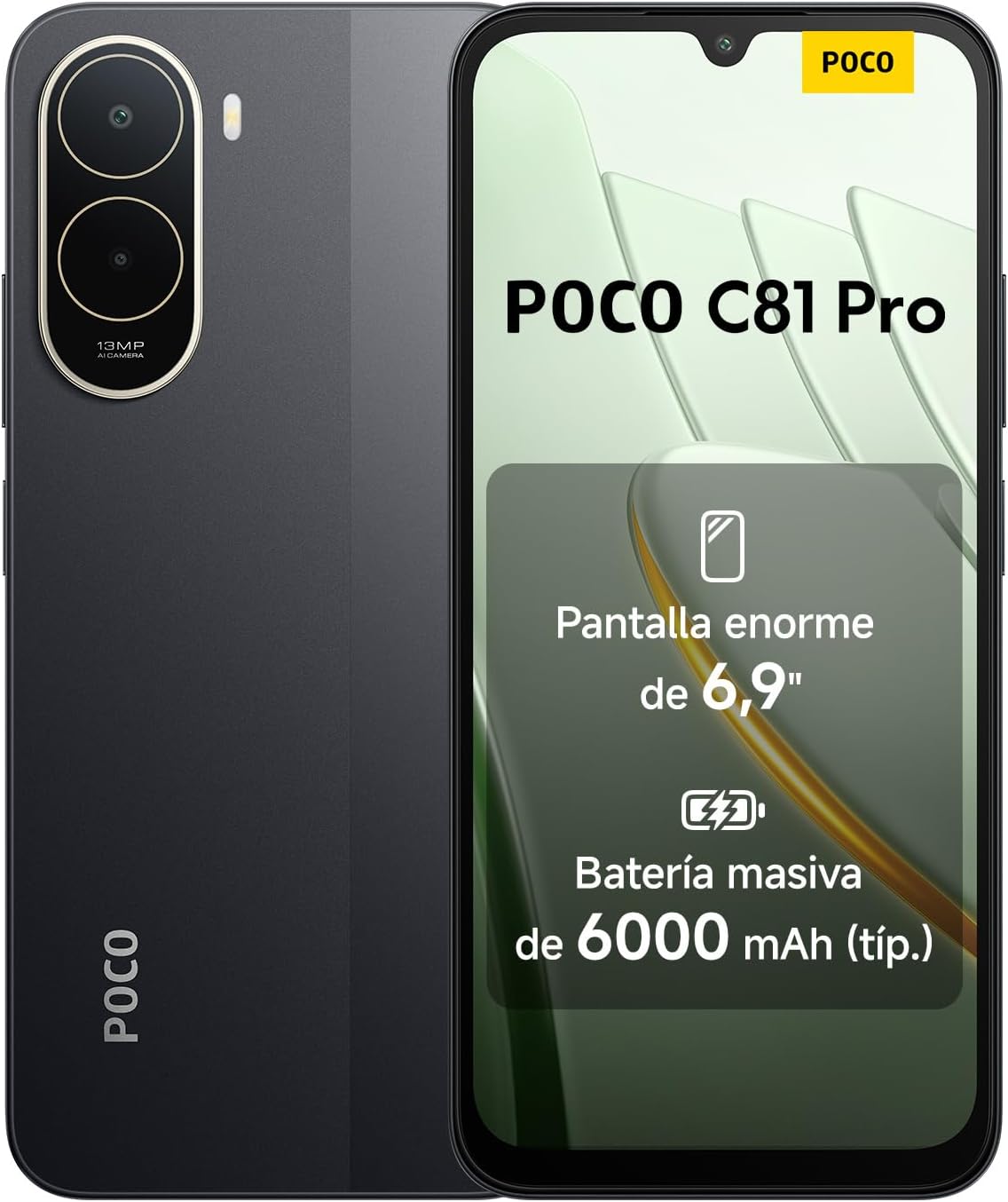Móvil POCO C81 Pro con pantalla de 6.9 pulgadas a 120Hz y batería de 6.000 mAh