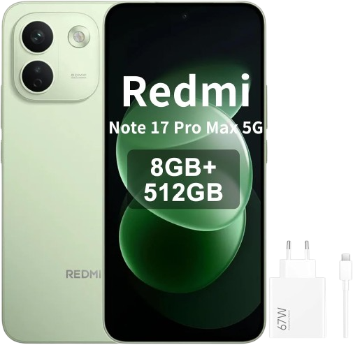 Móvil Xiaomi Redmi Note 17 Pro MAX 5G con batería de 10.000 mAh y pantalla AMOLED 1.5K